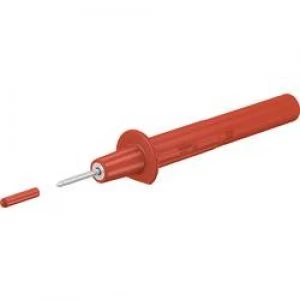 Image of Safety test probe 4mm jack connector CAT II 1000 V Red Staeubli
