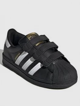 Image of Adidas Originals Superstar Cf Childrens Trainers, Black/White, Size 1