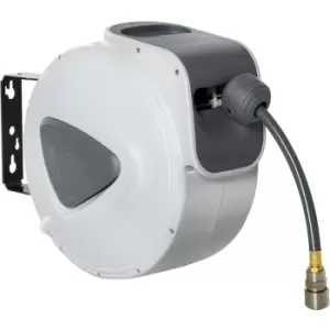 Image of Durhand - Retractable Air Hose Reel Auto Self-Winding Wall Mounted 1/4' 10m+90cm