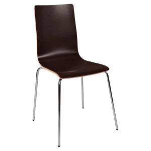 Image of Teknik Loft Bistro Chair with Wenge-Coloured Seat and Back - Pack of Four