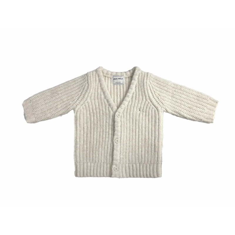 Image of Jack Wills JW Chunky Cardi Bb62 Beige female 0-3 Mnth