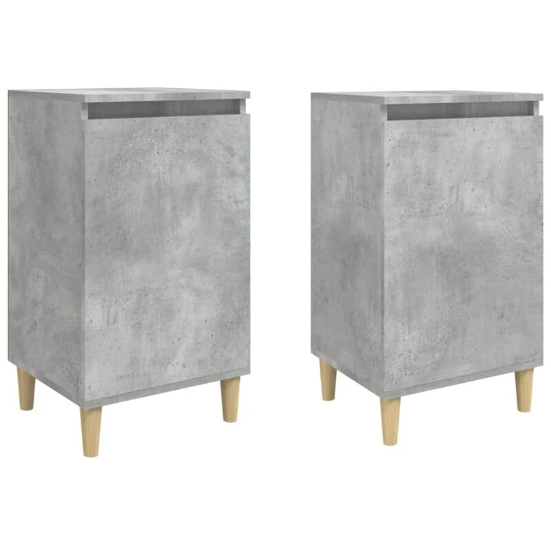 Image of VIDAXL Bedside Cabinets 2 pcs Concrete Grey 40x35x70cm Engineered Wood Vidaxl 8720845737276