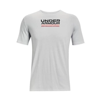 Image of Under Armour Armour Multi Box Logo T Shirt Mens - Grey