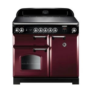 Image of Rangemaster CLA100EICYC 117140 100cm CLASSIC Induction Range Cooker CranberryChrome