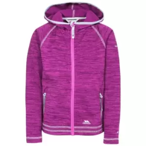 Image of Trespass Childrens Girls Goodness Full Zip Hooded Fleece Jacket (5-6 Years) (Purple Orchid Marl)