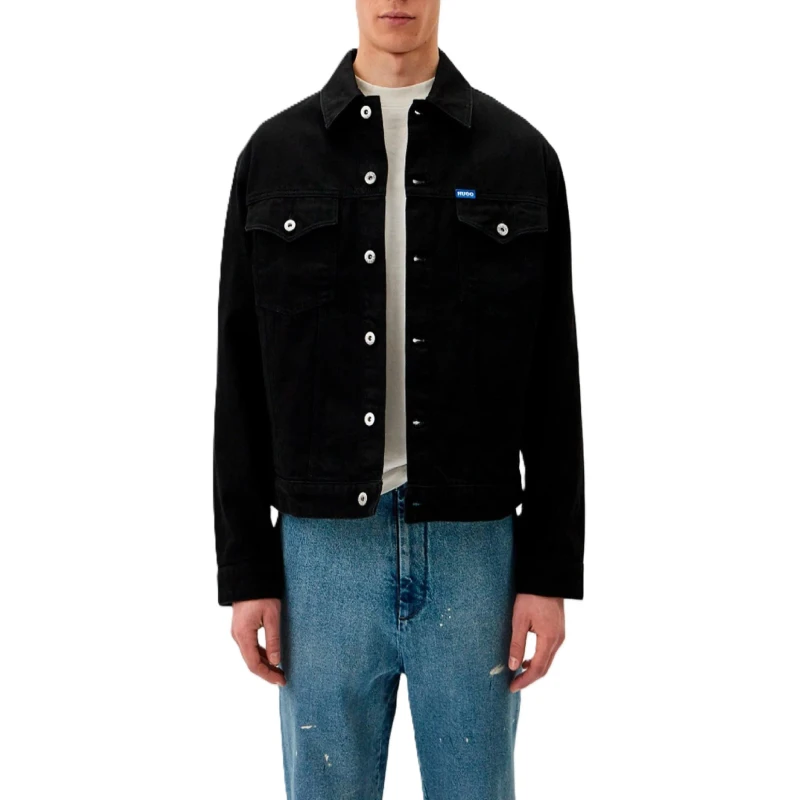 Image of Hugo Mens Dex Slim Fit Jeans Black male L