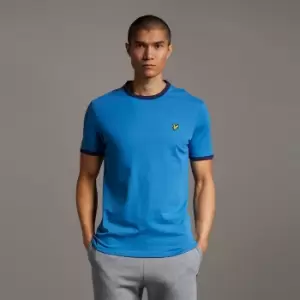 Image of Ringer T-Shirt - Yale Blue/ Navy - XL