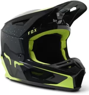 Image of FOX V2 Vizen Motocross Helmet, yellow, Size S, yellow, Size S