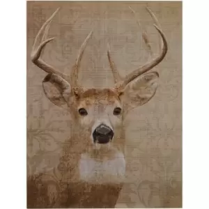 Image of Stag Damask Wall Plaque - Premier Housewares