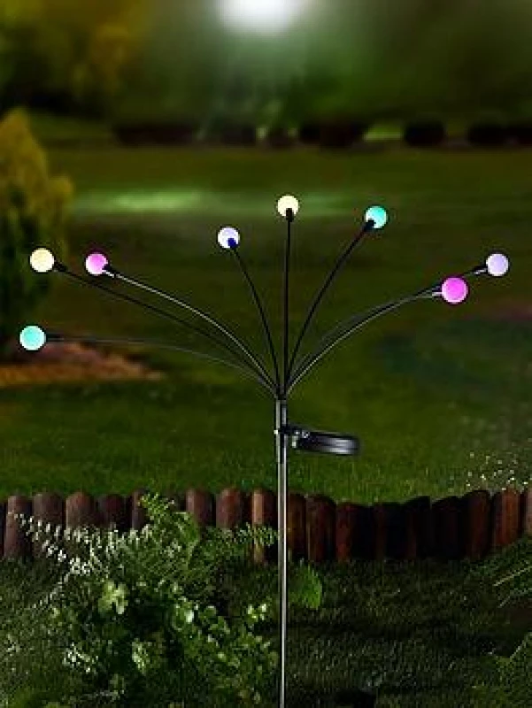 Image of Smart Solar 8-stem Gloglobes Multi Coloured, Stake Light, Robert Dyas, Multi 1012052DY