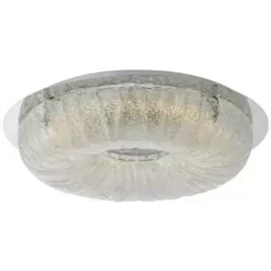 Image of Italux Mercer - Modern LED Flush Ceiling Light Chrome, Silver, Warm White 3000K 2780lm