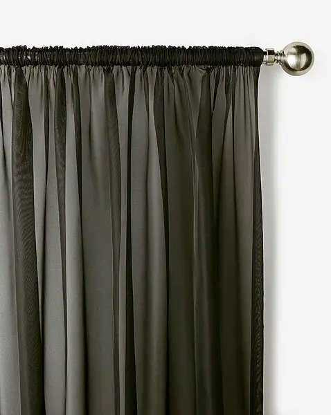 Image of Plain Dye Voile Pairs Top Slots Black 183CM XJ86203