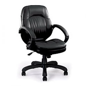 Image of Nautilus Designs Ltd. Stylish High Back Leather Effect Executive Armchair - Black