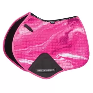 Image of Weatherbeeta Prime Marble Jump Saddle Pad - Pink