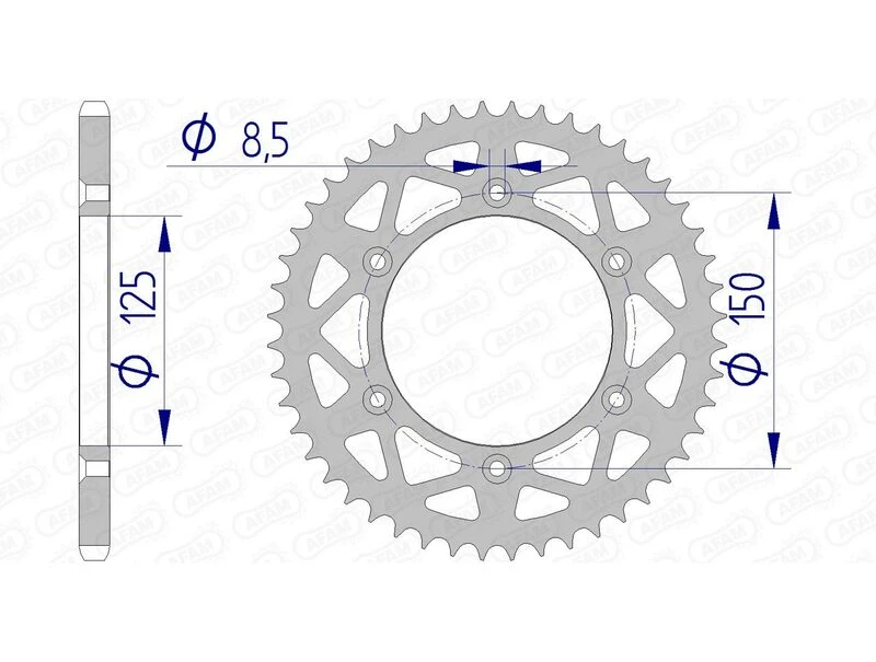 Image of AFAM Aluminium Rear Sprocket 72304 - 520