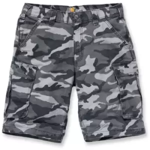 Image of Carhartt Mens Rugged Relaxed Leg Pocket Camo Cotton Cargo Shorts Waist 40' (102cm)