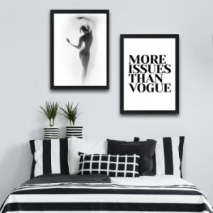 Image of More Issues Multicolor Decorative Framed Painting (2 Pieces)