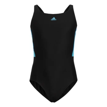 Image of adidas Colorblock 3-Stripes Swimsuit Kids - Black