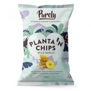 Image of Purely Plantain Chips Wild Garlic 75g