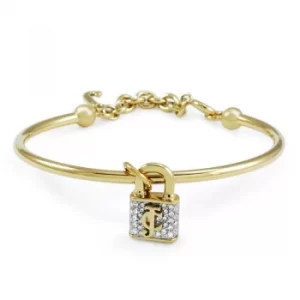 Image of Ladies Juicy Couture PVD Gold plated Jc Pave Slider Bangle