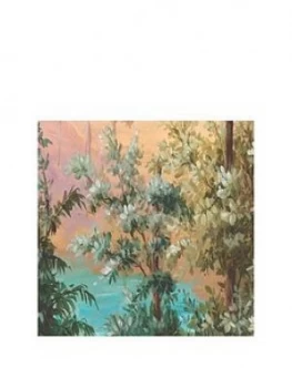 Image of Woodchip & Magnolia Oasis Wall Mural