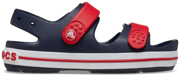 Image of Crocs Kids Crocband Cruiser Sandals Navy / Varsity Red J2