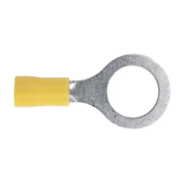 Image of Genuine SEALEY YT17 Easy-Entry Ring Terminal Ø13mm (1/2) Yellow Pack of 100