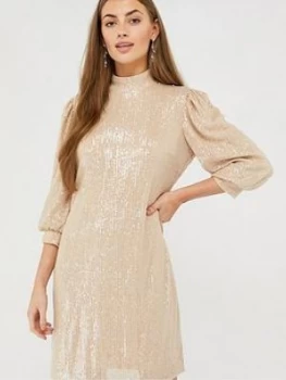 Image of Monsoon Adara Sequin Short Dress - Blush