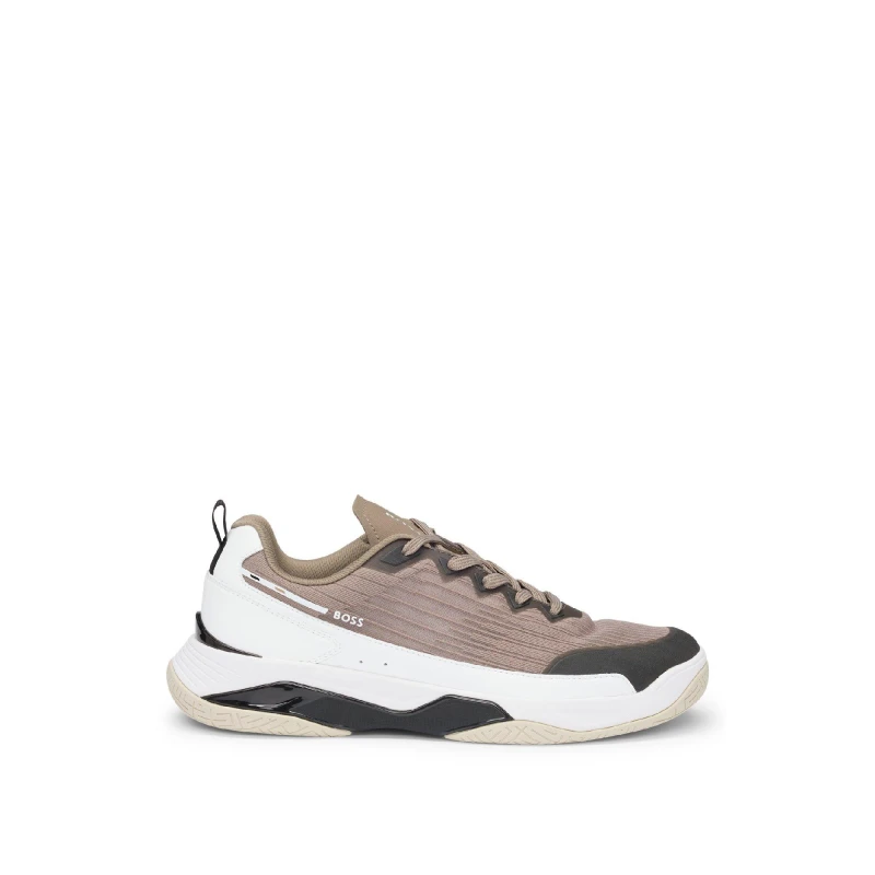 Image of Boss Mens Courtstride Low-Top Trainers Green male 8 (42)