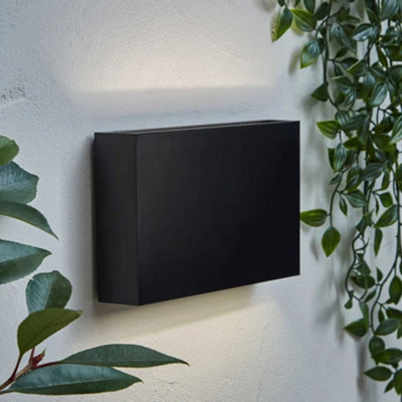 Image of ValueLights ValueLights Jake Matte Black Up and Down IP65 LED Outdoor Wall Light Black One Size Unisex 5016529274506