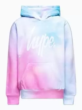 Image of Hype Girls Pastel Fade Script Hoodie, Pink, Size Age: 9-10 Years, Women