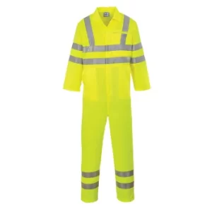 Image of Portwest Class 3 Hi Vis Poly Cotton Overall Yellow M