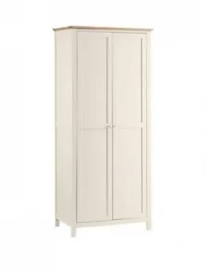Image of Julian Bowen Salerno Shaker Ivory/ Oak 2 Door Wardrobe