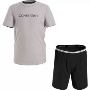 Image of Calvin Klein Knit Pj Set (Ss + Short) - Beige