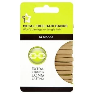 Image of Superdrug Hair Bands Blonde Large x14