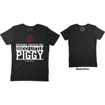 Image of Radiohead - Gucci Piggy Unisex Medium T-Shirt - Black