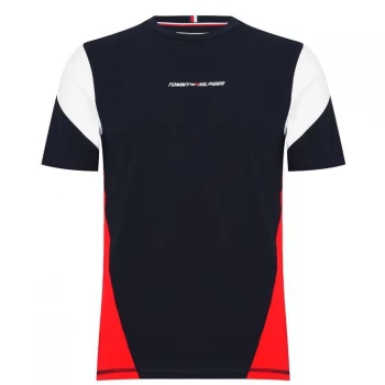 Image of Tommy Sport Sport Block T Shirt - Navy/Red/Wht