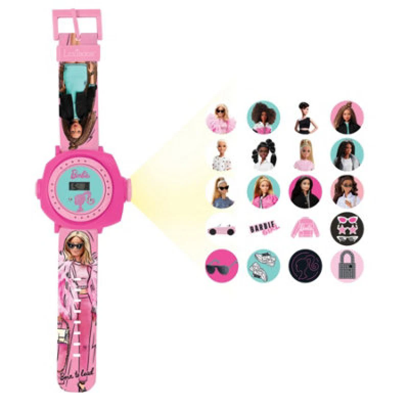 Image of Lexibook Kid's Adjustable Projection Watch With 20 Projections Of The Barbie