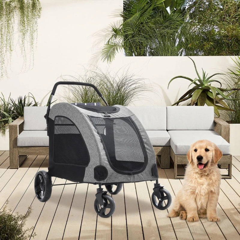 Image of KIDKID PET Collapsible Pet Stroller for Pet Grey unisex One size