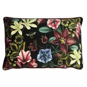 Image of Midnight Garden Floral Rectangular Cushion Shiraz