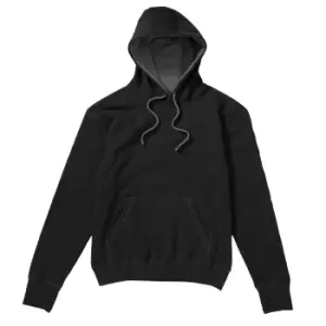 Image of SG Mens Contrast Hooded Sweatshirt / Hoodie (4XL) (Black/Grey)