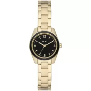 Image of Ladies DKNY Nolita Three-Hand Gold-Tone Stainless Steel Watch