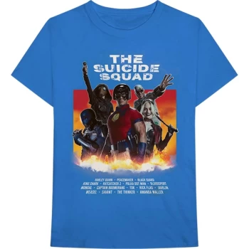 Image of The Suicide Squad - Credits Unisex Medium T-Shirt - Blue