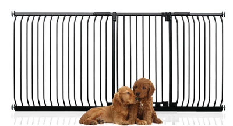 Image of Bettacare Extra Tall Elite Dog Gate, 216Cm - 225Cm, Matt Black, Extra Tall 96.8Cm In Height, Pressure Fit Pet Gate
