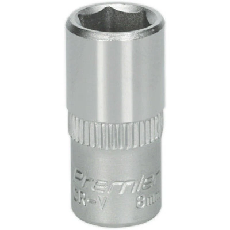 Image of Loops 8mm Forged Steel Drive Socket - 1/4" Square Drive - Chrome Vanadium Socket Metallics