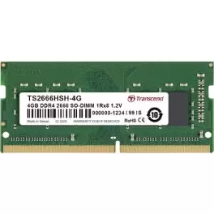 Image of Transcend TS2666HSH-4G Laptop RAM card DDR4 4GB 1 x 4GB Non-ECC 2666 MHz 260-pin SO-DIMM CL19 TS2666HSH-4G