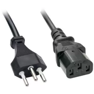Image of LINDY Current Cable [1x Switzerland plug - 1x IEC C13 socket ] 3m Black