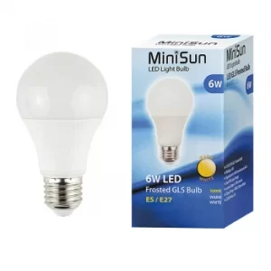 Image of MiniSun 6W ES/E27 GLS Bulb In Warm White