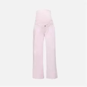 Image of Missguided Maternity Wide Leg Jeans - Pink