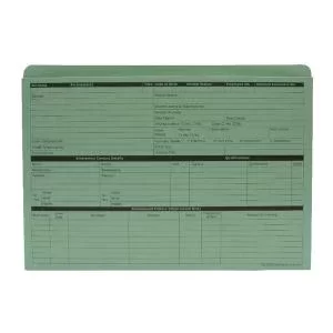Image of Custom Forms Personnel Wallet Green Pack of 50 PWG01 SF16113